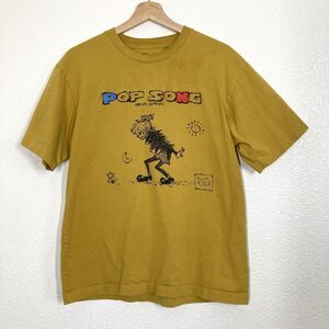 Uniqlo UT Kenshi Yonezu Pop Song Shirt Mens Medium Yellow PlayStation Graphic